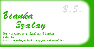 bianka szalay business card